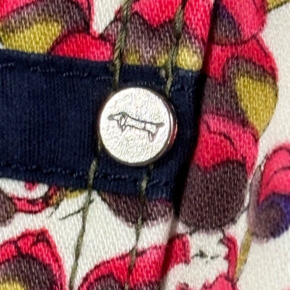 Louis Castel Floral Poppies Print Golf Capri Pants - Picture 9 of 12